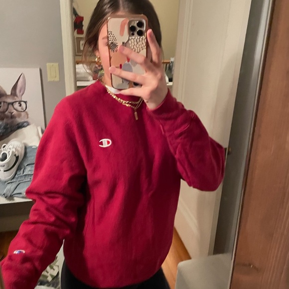 Champion red crewneck sweatshirt reverse weave size small - Picture 6 of 9